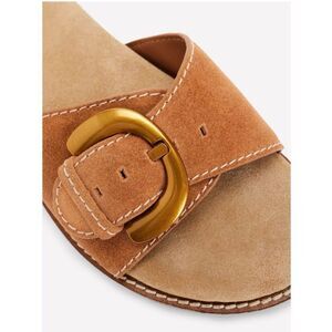 Boden Leather Buckle Slide Sandals Tan Brown EU 38 US 7.5/8 🤎✨